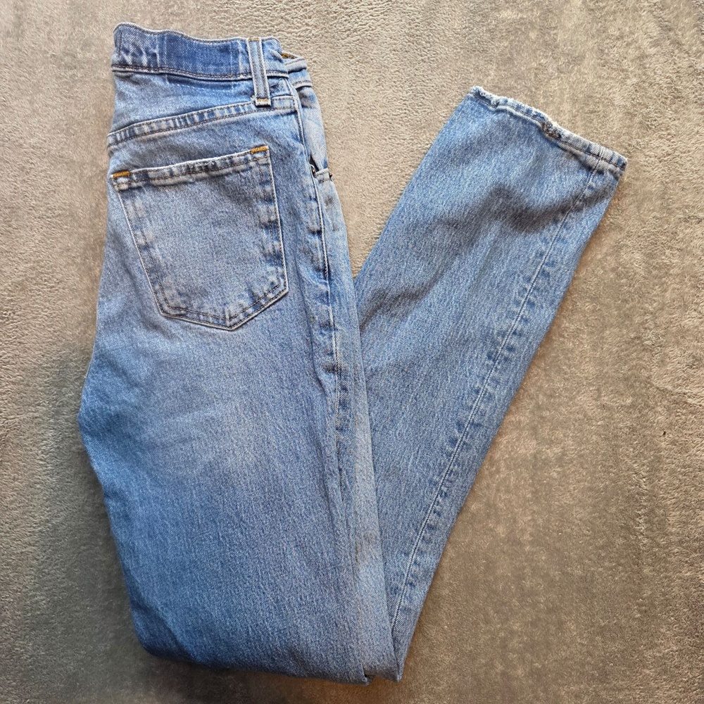 Abercrombie & Fitch 90s Straight Jeans Womens 25 Blue Light Wash High Rise Denim